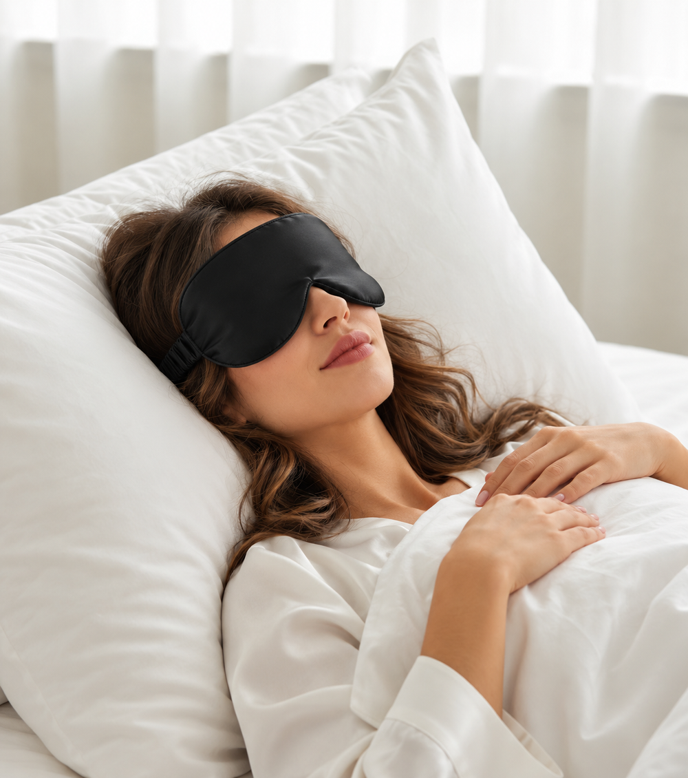 A sleep mask that dims the light.