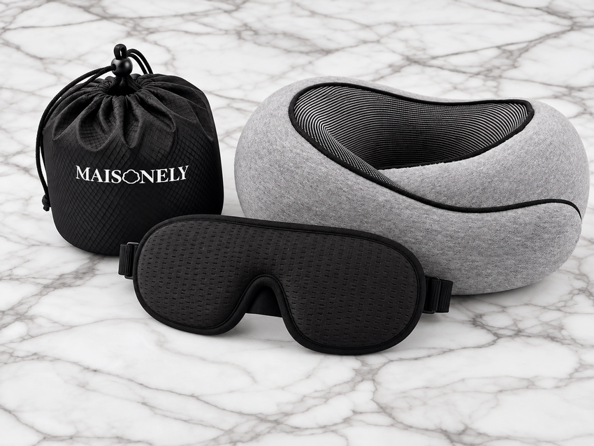 Travel Sleep Kit – 360° Pillow + 3D Blackout Mask